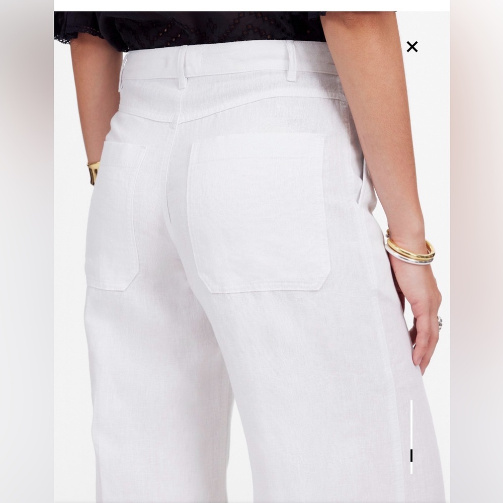 Madewell Linen Wide-Leg Pants, size 6 - Picture 5 of 7